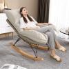 Mid-Century Rocking Chair with Soft Cushion, Orange view 3