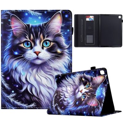 DayQiQiPu PU Leather Case for Apple iPad Air 3 10.5-inch (2019)/iPad Pro 10.5-inch (2017), Tiger Cat Pattern