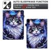 DayQiQiPu PU Leather Case for Apple iPad Air 3 10.5-inch (2019)/iPad Pro 10.5-inch (2017), Tiger Cat Pattern view 3