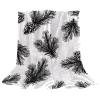 Soft Warm Fleece Throw Blanket for Children and Adults, Christmas Pine Outline Pattern, 150 x 100 cm view 1