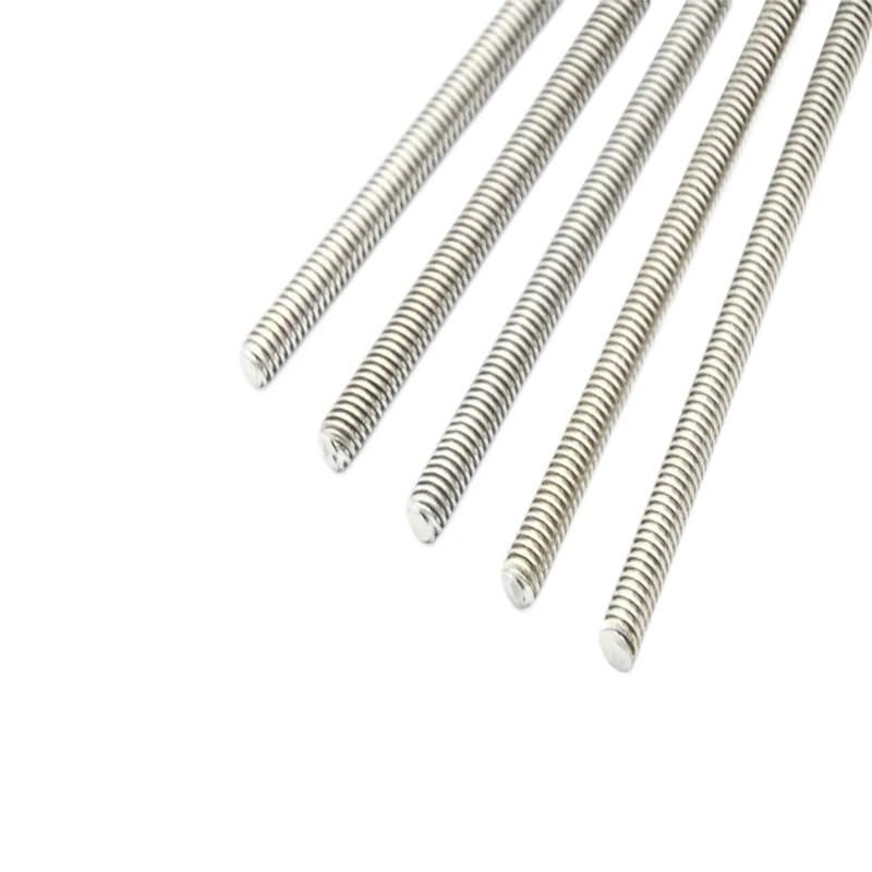 1 pc 304 Stainless Steel T12 Trapezoidal Lead Screw, 100–800 mm Length, 2/3/4/8/10/12/14 mm Lead, RUAJOGYNVM (T12, 4 mm Lead, 100 mm)