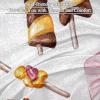 Soft Flannel Throw Blanket, 150 x 200 cm, Colorful Halloween Candy and Snack Design view 2