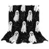 Halloween Throw Blanket with Spooky Pattern, Plush Fleece, 150 x 100 cm view 1