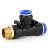 PD Pneumatic Quick Coupling, Male Thread M5, 1/8", 1/4", 3/8", 1/2", T-Type Three-Way Hose Connector, 6/8/10/12 mm, RUAJOGYNVM (PD6-03) view 3