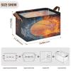 YOUJUNER Large Storage Basket, Basketball Design, Foldable Organizer with Handles for Toys, Clothes and Books view 3