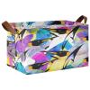YOUJUNER Large Foldable Storage Basket with Colorful Penguin Pattern view 1