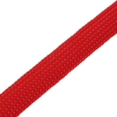 LHSJYG 1 m Cable Management Sleeve, 2–25 mm Braided Expandable Nylon Wrap, Red, 25 mm