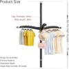 Adjustable Floor-to-Ceiling Garment Rack with 2 Tiers for Indoor Use view 2