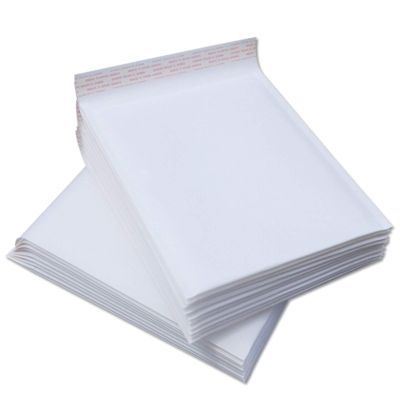 Small Padded Self-Sealing Mailers, 100 Pack, White Paper Bubble Envelopes (12 x 18 cm)