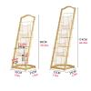 Floor-Standing Literature and Magazine Stand, 4/5-Tier Iron Brochure Rack, Black view 4
