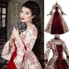 Women's Medieval Renaissance Gothic Lace Dress, Long-Sleeve Knee-Length Lolita Party Costume view 3