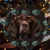 German Shorthaired Pointer in Glasses Ceramic Christmas Tree Ornament view 4
