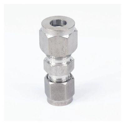 PQYSMVVG 6 mm to 8 mm Tube Reducer, 304 Stainless Steel Sleeve Ferrule Pneumatic Connector Adapter