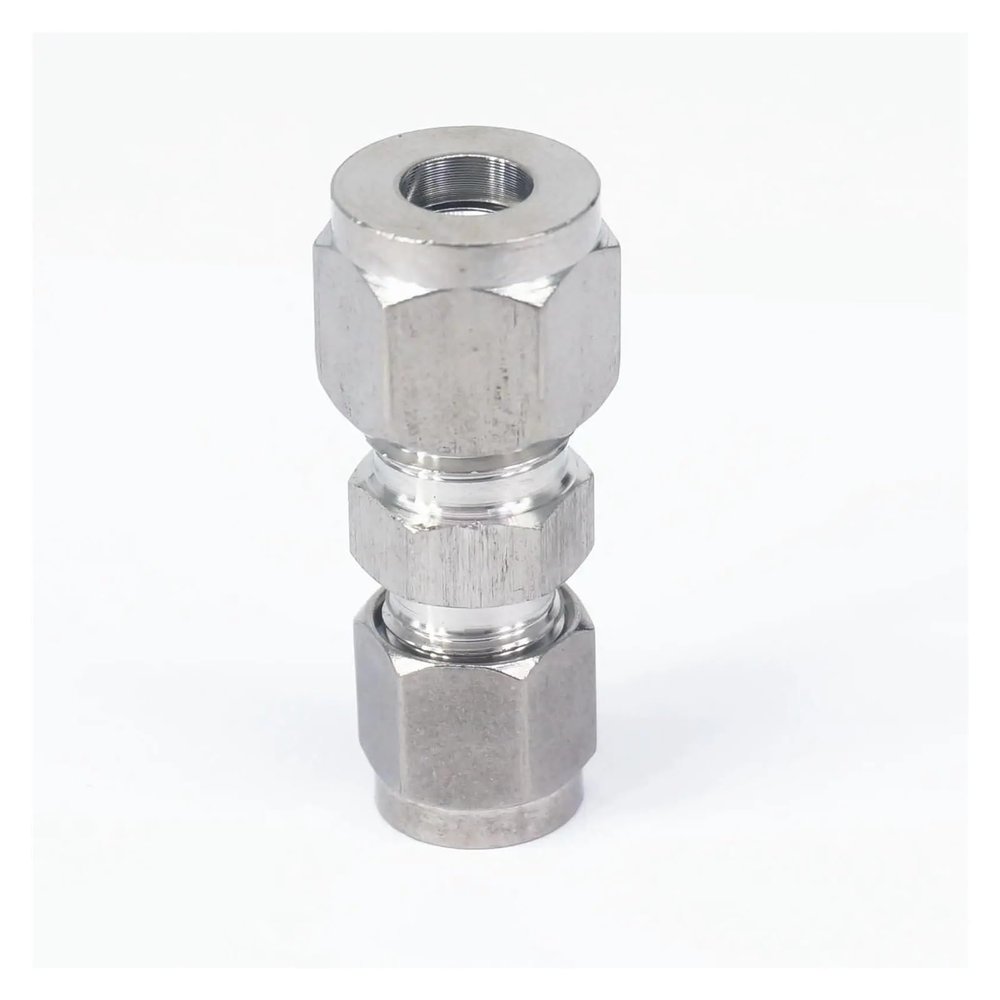 PQYSMVVG 6 mm to 8 mm Tube Reducer, 304 Stainless Steel Sleeve Ferrule Pneumatic Connector Adapter