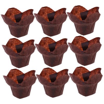 SHOWERORO 100-Count Heat-Resistant Paper Baking Cups for Muffins and Cakes, Party Paper Baking Cups
