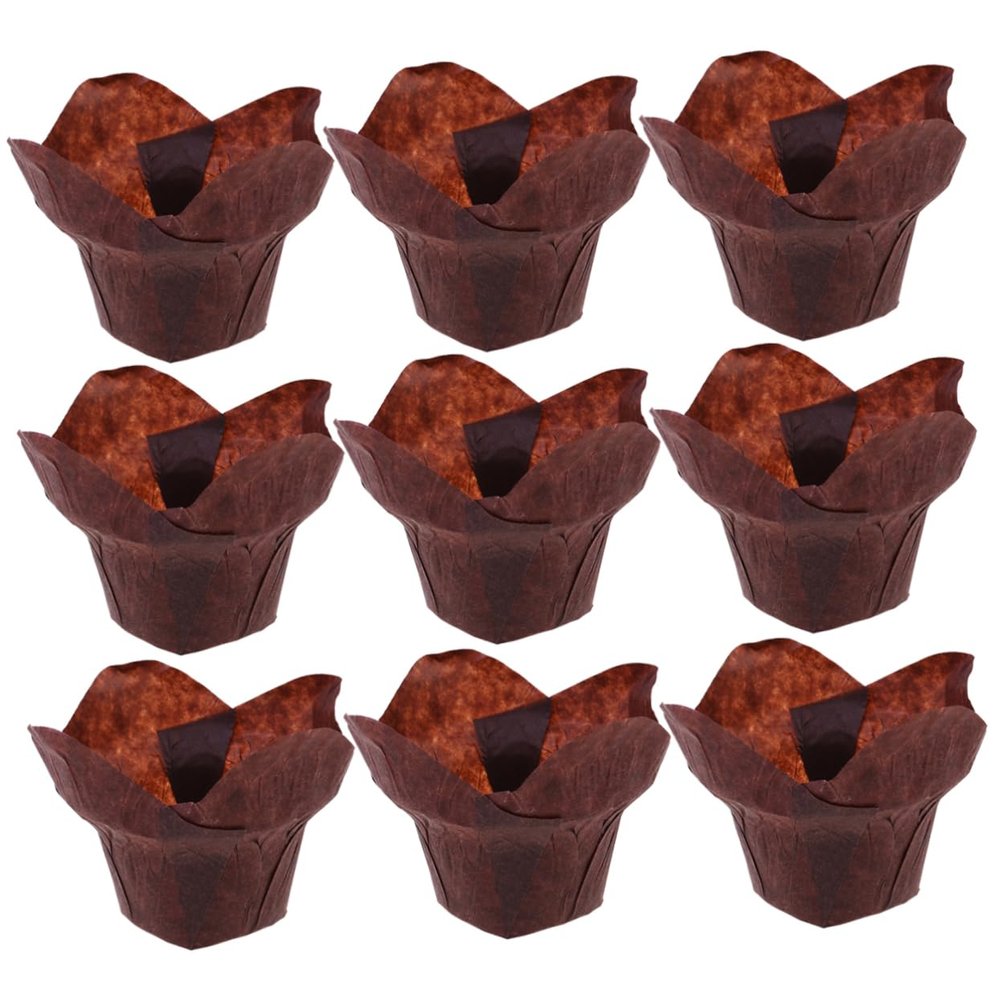 SHOWERORO 100-Count Heat-Resistant Paper Baking Cups for Muffins and Cakes, Party Paper Baking Cups