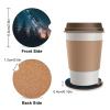 Car Coasters, 4-Pack, Trees Under the Starry Night, Non-Slip Rubber Cup Holder Inserts view 2