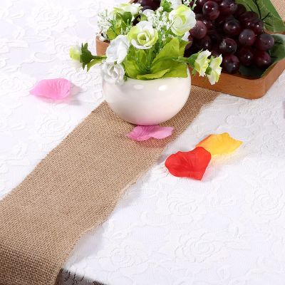 Burlap Table Runner, Vintage Jute, Rustic Wedding Party Decoration (10 cm x 5 m)
