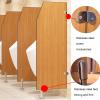 Wooden Men's Urinal Privacy Partition for Public Restrooms, 45 x 120 cm, Brown view 3