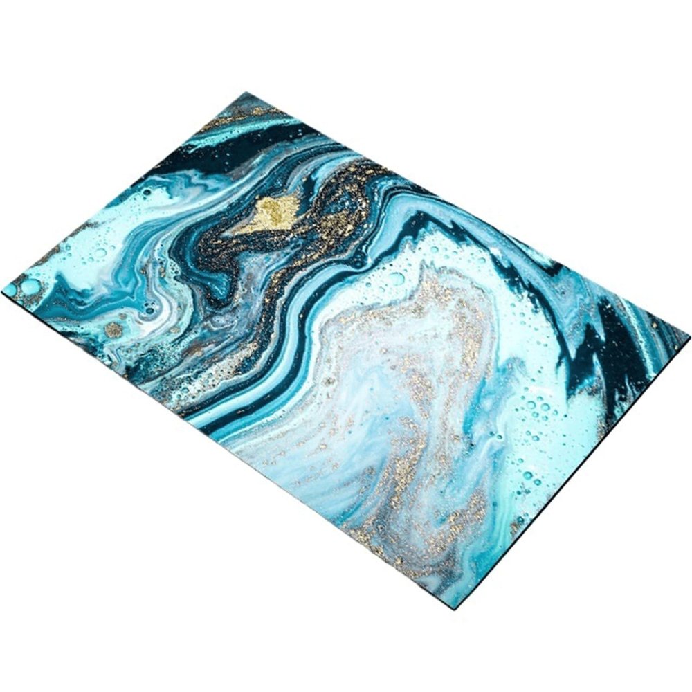 YHBNJIGW Non-Slip Bathroom Mat, Quick-Drying, Water-Absorbent Rubber, Blue, 40 x 60 cm