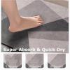 YHBNJIGW Non-Slip Bathroom Mat, Quick-Drying, Water-Absorbent Rubber, Blue, 40 x 60 cm view 2