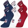 NFL SHIELD 6-Pack Quarter Socks - BLU/WHT/RED - 35/38 view 1