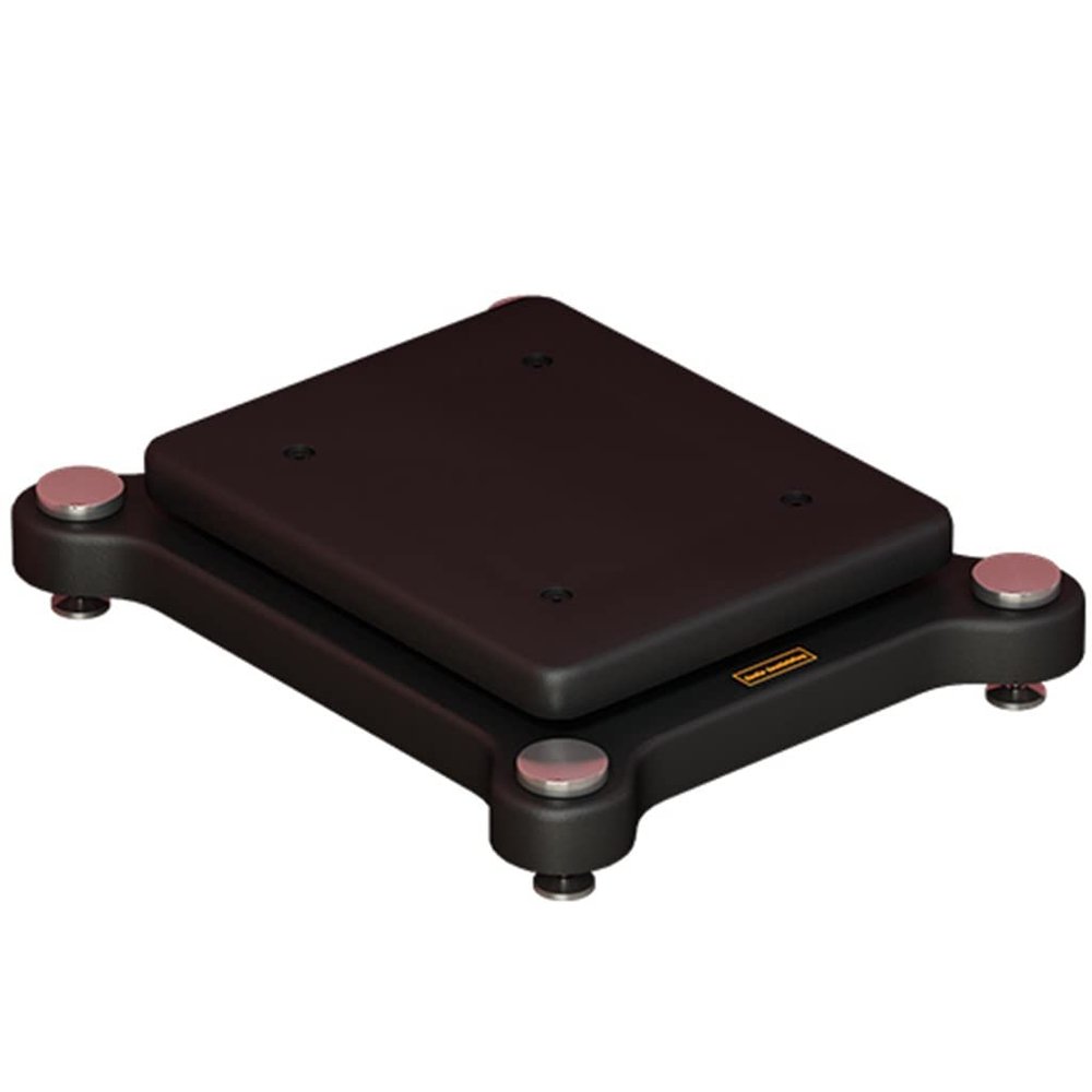 Subwoofer Isolation Stand, Audio Amplifier Stand, Desktop Speaker Riser with Double-Layer Base Supports and Fixed Copper Spikes