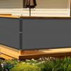 HEFJIAYCIQ Balcony Privacy Screen, HDPE Garden Fence with Cable Ties, Outdoor Sun and UV Protection, Black, 80 x 450 cm (31 x 177 in) view 2