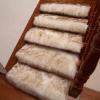 Self-Adhesive Non-Slip Stair Mats, Washable Faux-Fur Stair Carpet, Light Brown, 25 x 75 cm, 14 Pieces view 1