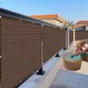HEFJIAYCIQ Balcony Privacy Screen, HDPE, Brown, 110 x 700 cm view 1