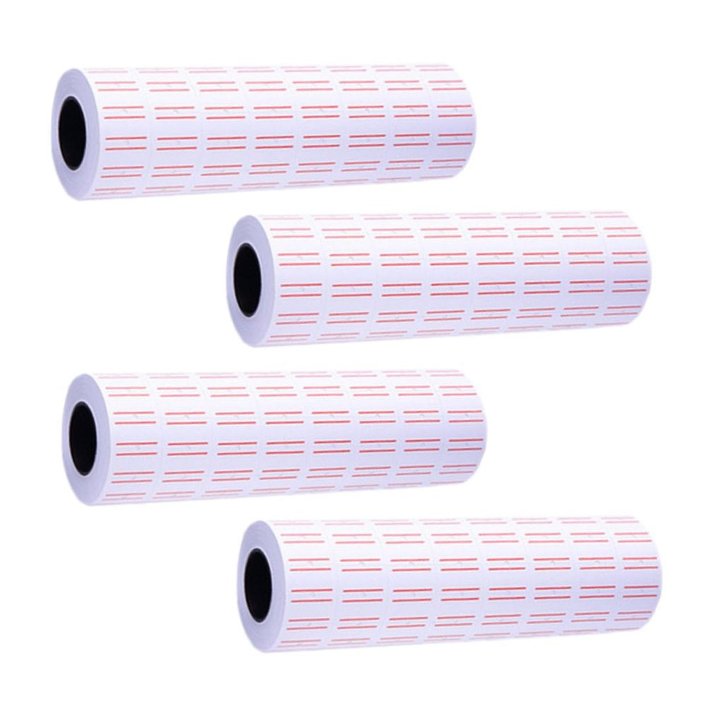 Self-Adhesive White Price Label Paper, 40 Rolls
