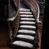 Self-Adhesive Non-Slip Stair Treads, Washable Faux Fur, Dark Brown, 25 x 75 cm, 5 Pieces view 2