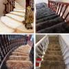 Self-Adhesive Non-Slip Stair Treads, Washable Faux Fur, Dark Brown, 25 x 75 cm, 5 Pieces view 4