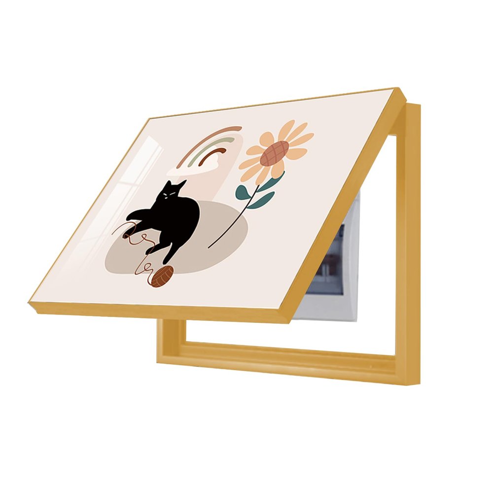 Wall-Mounted Electrical Panel Cover with Decorative Artwork