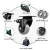 IQWTU Heavy-Duty Swivel Casters with Brakes, 75 mm Furniture Casters, Dual-Bearing PU Trolley Wheels, Rubber Swivel Casters with Screws and Nuts, Set of 4 Industrial Plate Casters up to 500 kg view 3