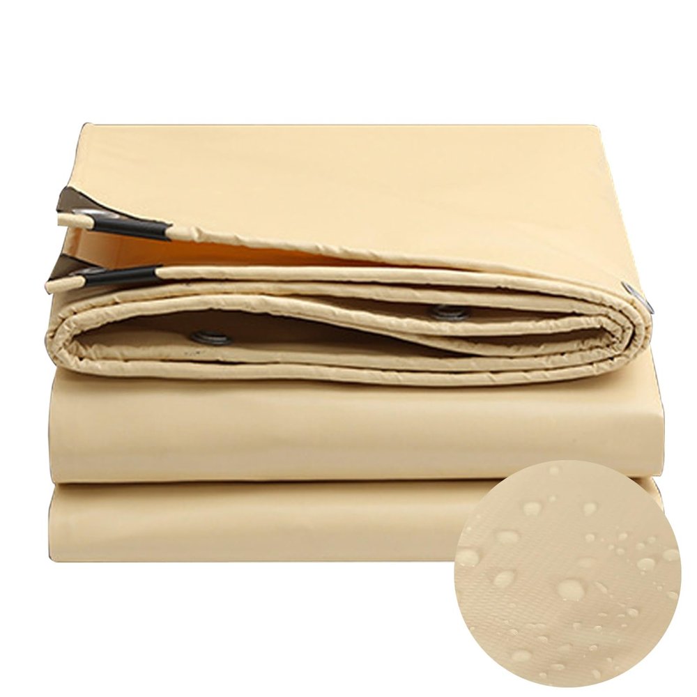 Waterproof Tarp with Grommets, 2.8 x 4.5 m, UV-Resistant, Beige