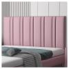 JYHHGDS 3D Collision-Protection Wall Padding, Waterproof PU Headboard Wall Stickers, Padded Decorative Wall Panels for Bedroom, Living Room, Hotel, Pink, 180 x 80 cm view 1