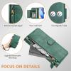Compatible with OnePlus Nord CE3 5G CPH2569 / Oppo K11 5G PJC110 PU Leather Card Holder Wallet Flip Case with Magnetic Closure and Stand, Green view 3