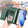 Compatible with OnePlus Nord CE3 5G CPH2569 / Oppo K11 5G PJC110 PU Leather Card Holder Wallet Flip Case with Magnetic Closure and Stand, Green view 4