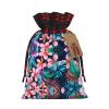 Tropical Floral Print Drawstring Gift Bags for Birthdays, Weddings and Christmas view 1