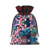 Tropical Floral Print Drawstring Gift Bags for Birthdays, Weddings and Christmas view 2