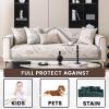 ZCXRYFL Non-Slip Chenille Sofa Throw for L/U-Shaped Sectionals, 110 x 160 cm, Khaki view 2