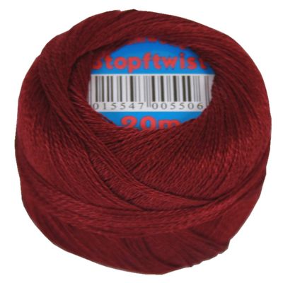 Cotton Darning Thread, 8-Ply Mercerized, 20 m, Wine Red (0884)