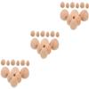 NUOBESTY Unfinished Wooden Easter Eggs, 3 Sets of 20 view 1