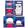 Junaversum 8 VIP Disco Girls Birthday Invitations with Envelopes, Bags and Stickers view 2