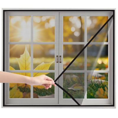 No-Drill Fly Screen for Skylight Windows, 75 × 160 cm, Black