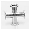KAYOUDE 3/4" 1" 2" 3" 4" Pipe OD 19–102 mm SS304 Stainless Steel 4-Way Cross Sanitary Fitting, Tri-Clamp Ferrule OD 50.5–119 mm, Home Brew (102 mm × Ferrule 119) view 2