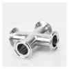 KAYOUDE 3/4" 1" 2" 3" 4" Pipe OD 19–102 mm SS304 Stainless Steel 4-Way Cross Sanitary Fitting, Tri-Clamp Ferrule OD 50.5–119 mm, Home Brew (102 mm × Ferrule 119) view 3