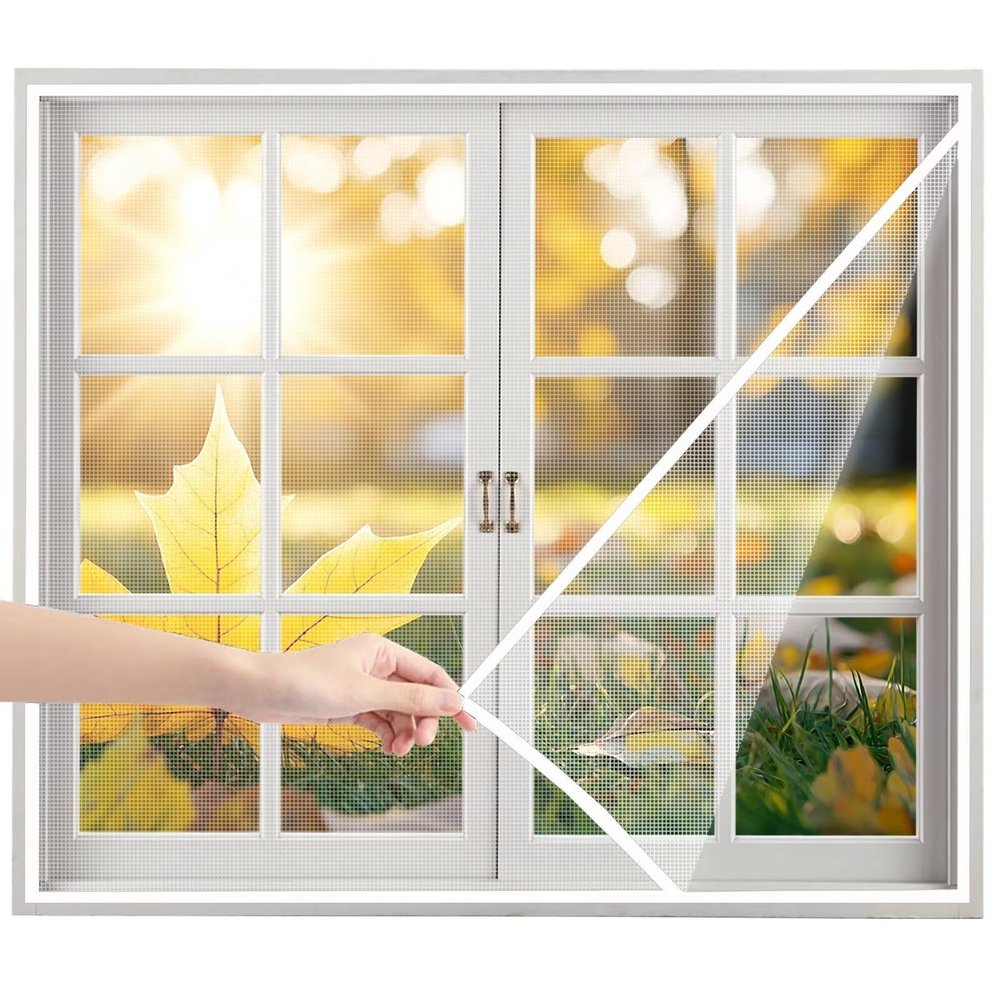 White Insect Screen for Windows, 135 × 195 cm