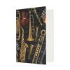 BEIVGOXL Printed Musical Instrument Greeting Cards with Envelopes, Light Gray view 3